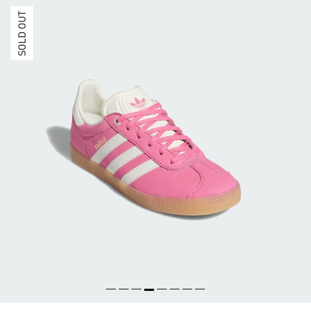 Adidas Gazelle Pink and White Sneakers